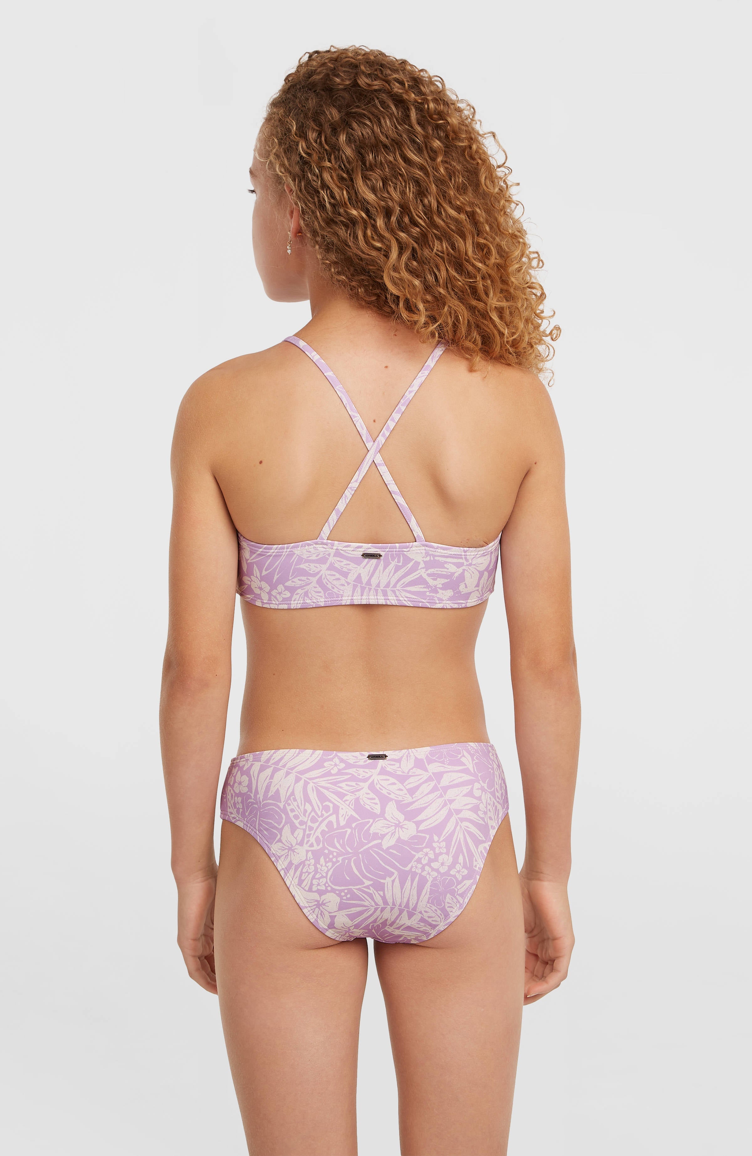 Essentials Bralette Bikini Set Purple Island Sky