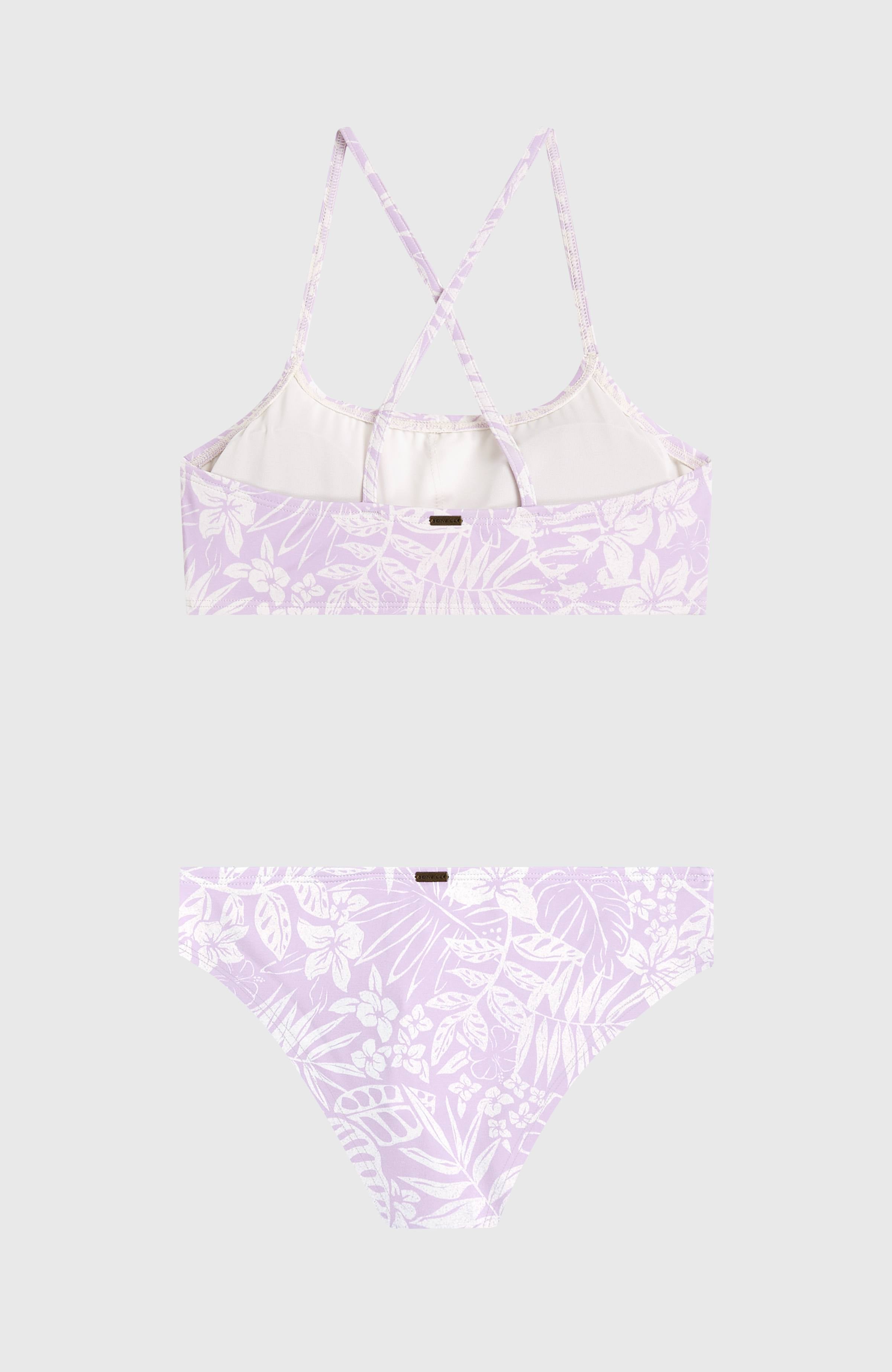 Essentials Bralette Bikini Set Purple Island Sky