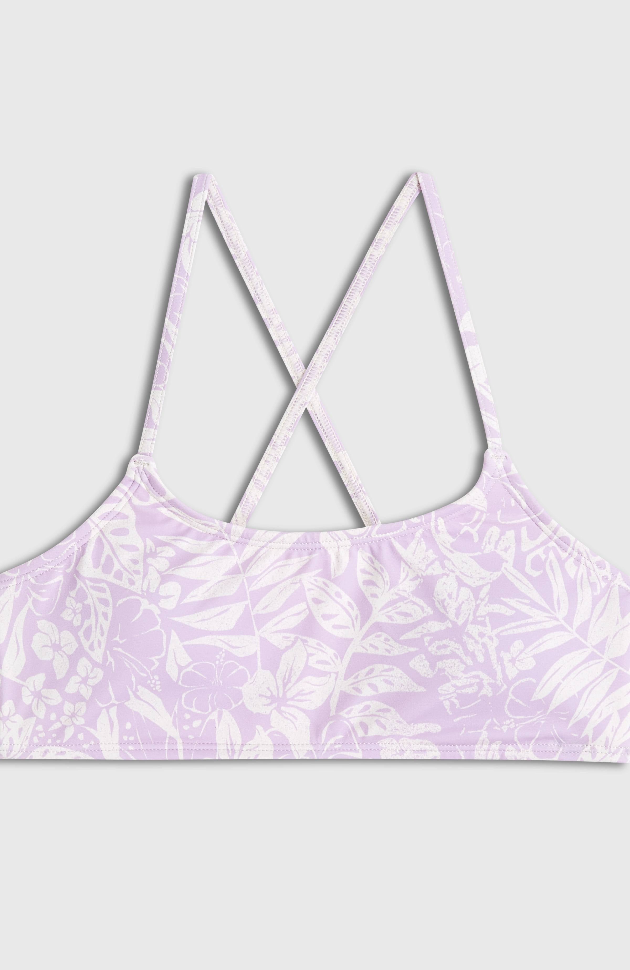 Essentials Bralette Bikini Set Purple Island Sky