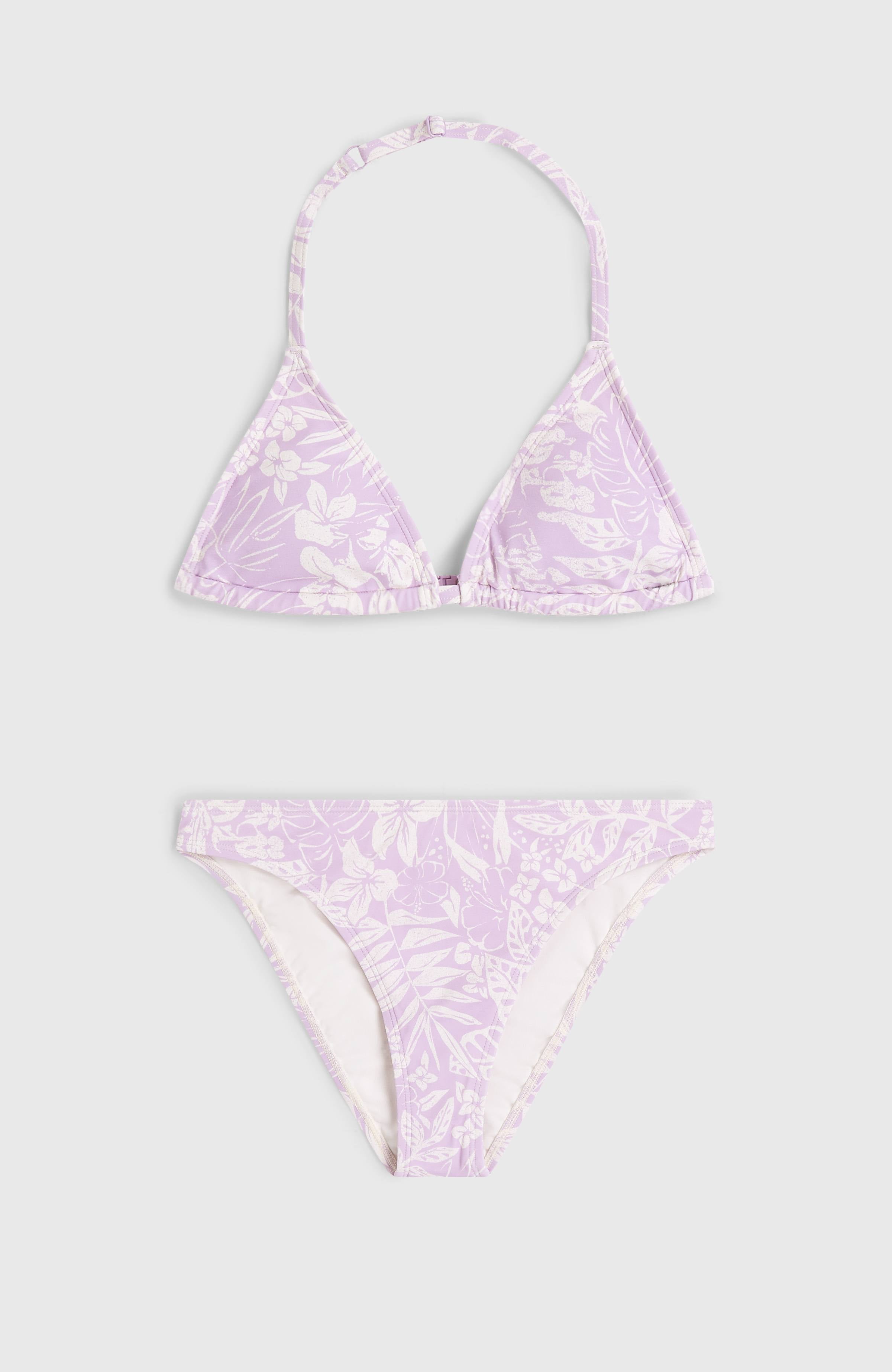 Essentials Triangle Bikini Set Purple Island Sky