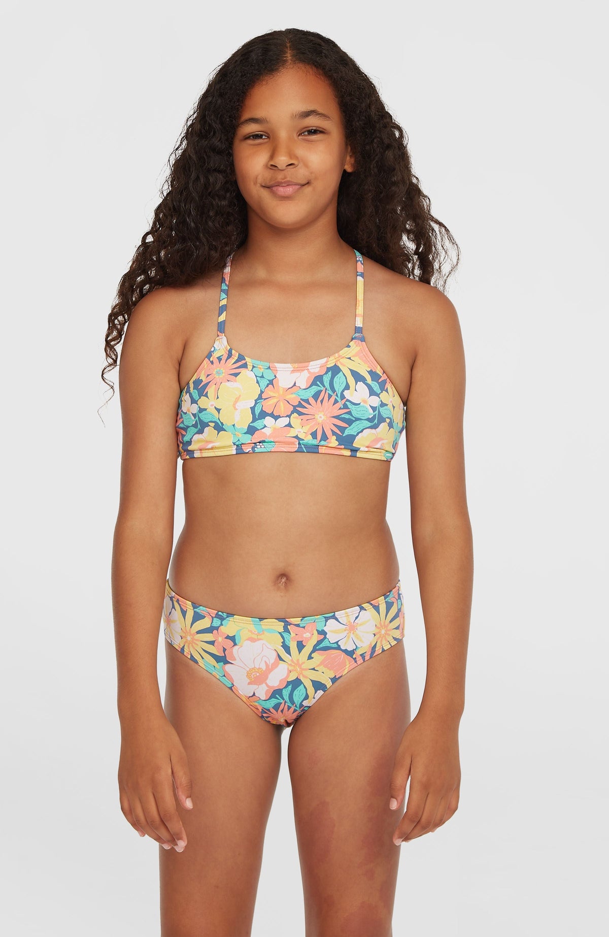 Essentials Bralette Bikini Set Blue Santa Monica