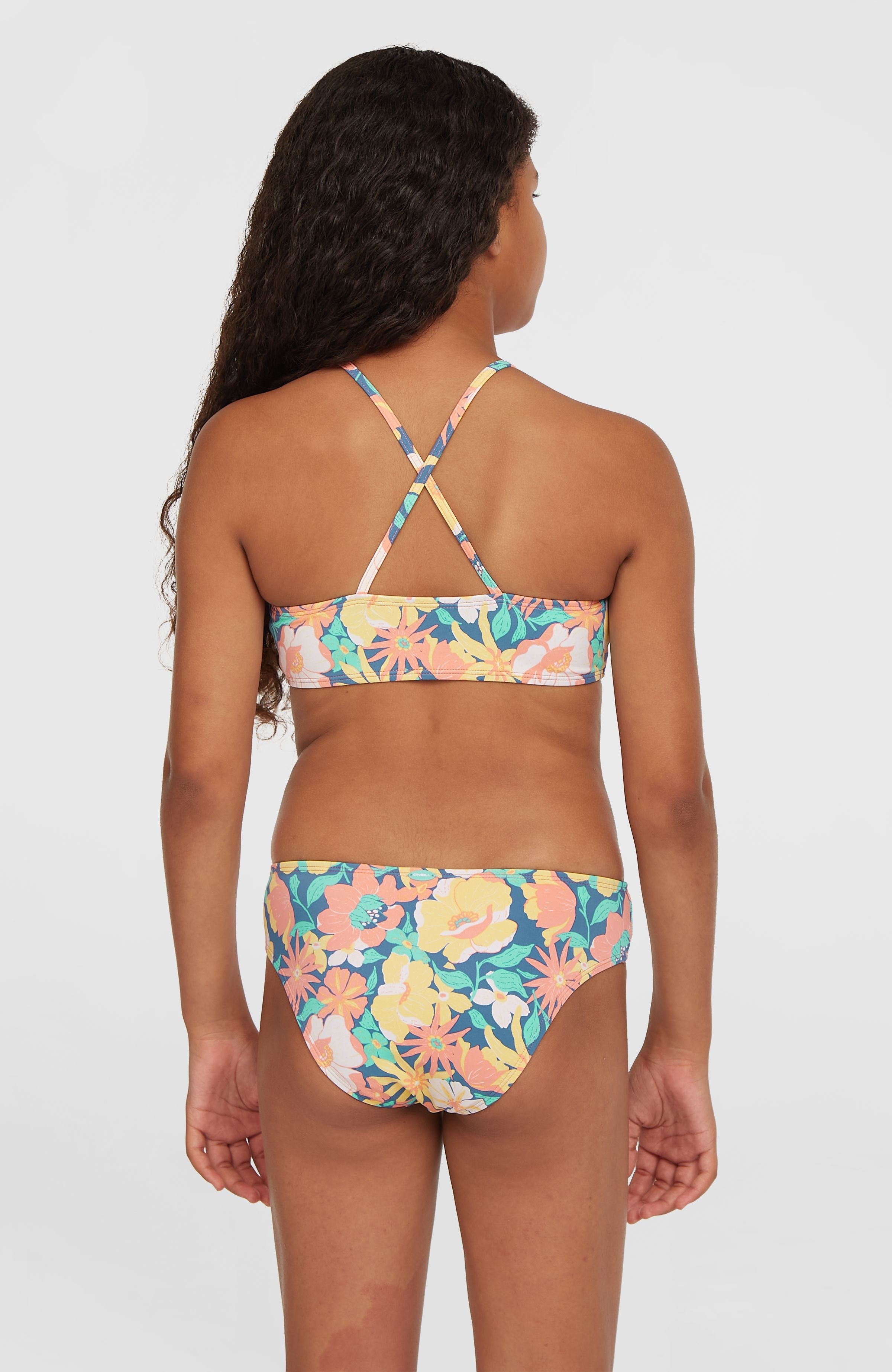Essentials Bralette Bikini Set Blue Santa Monica