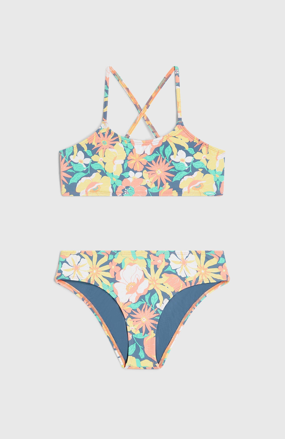 Essentials Bralette Bikini Set Blue Santa Monica