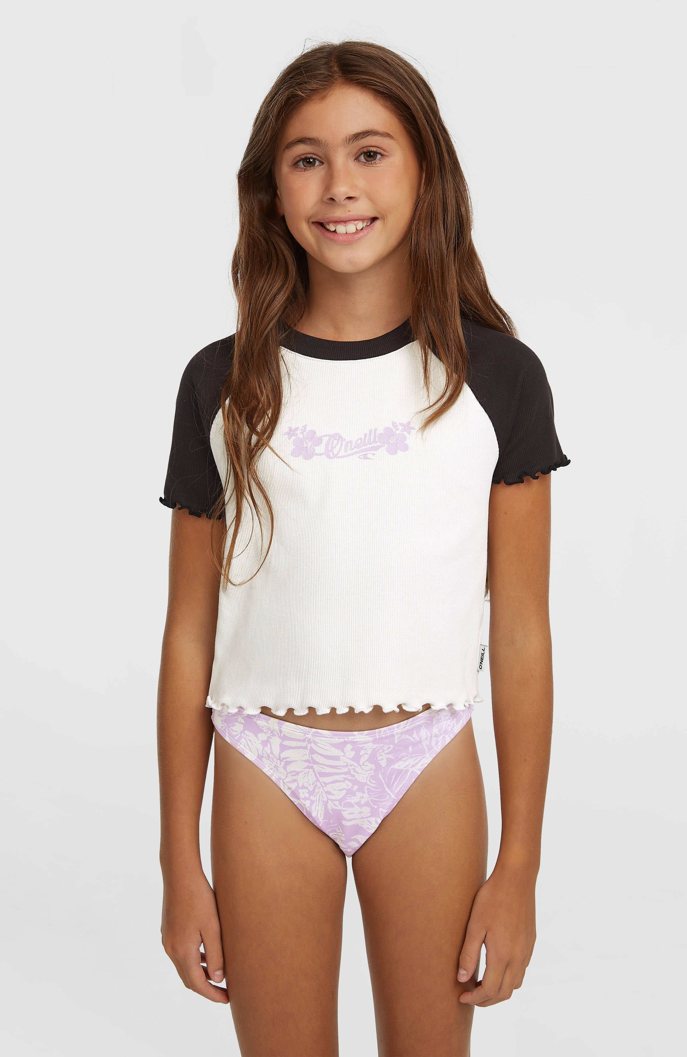 O'Neill Colour-Block Rib T-Shirt Snow White Colour Block