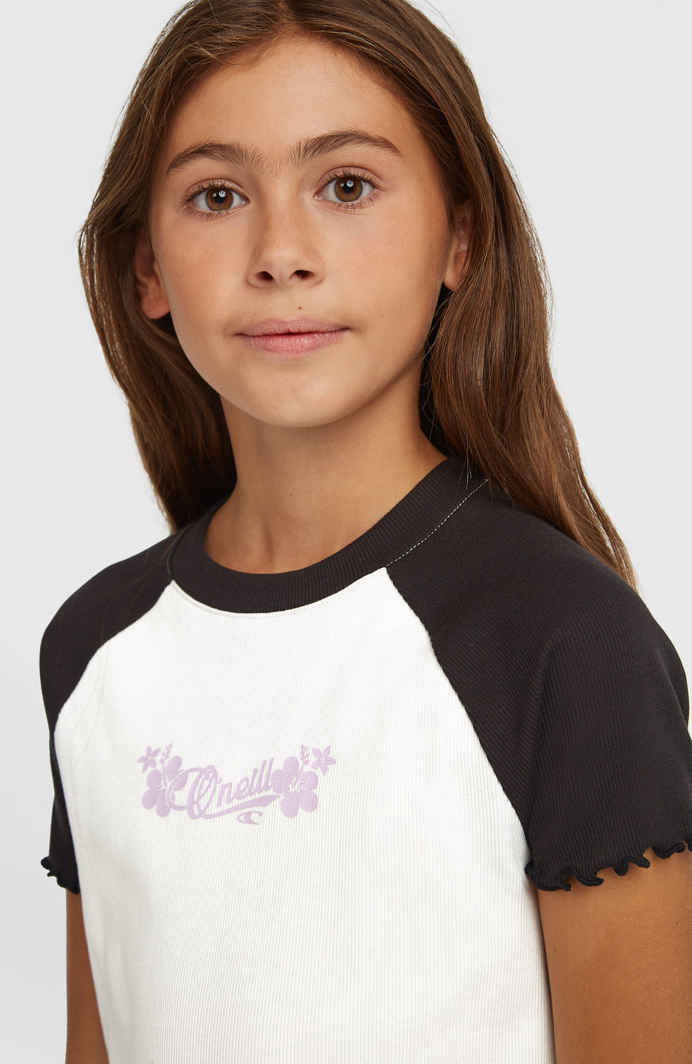 O'Neill Colour-Block Rib T-Shirt Snow White Colour Block