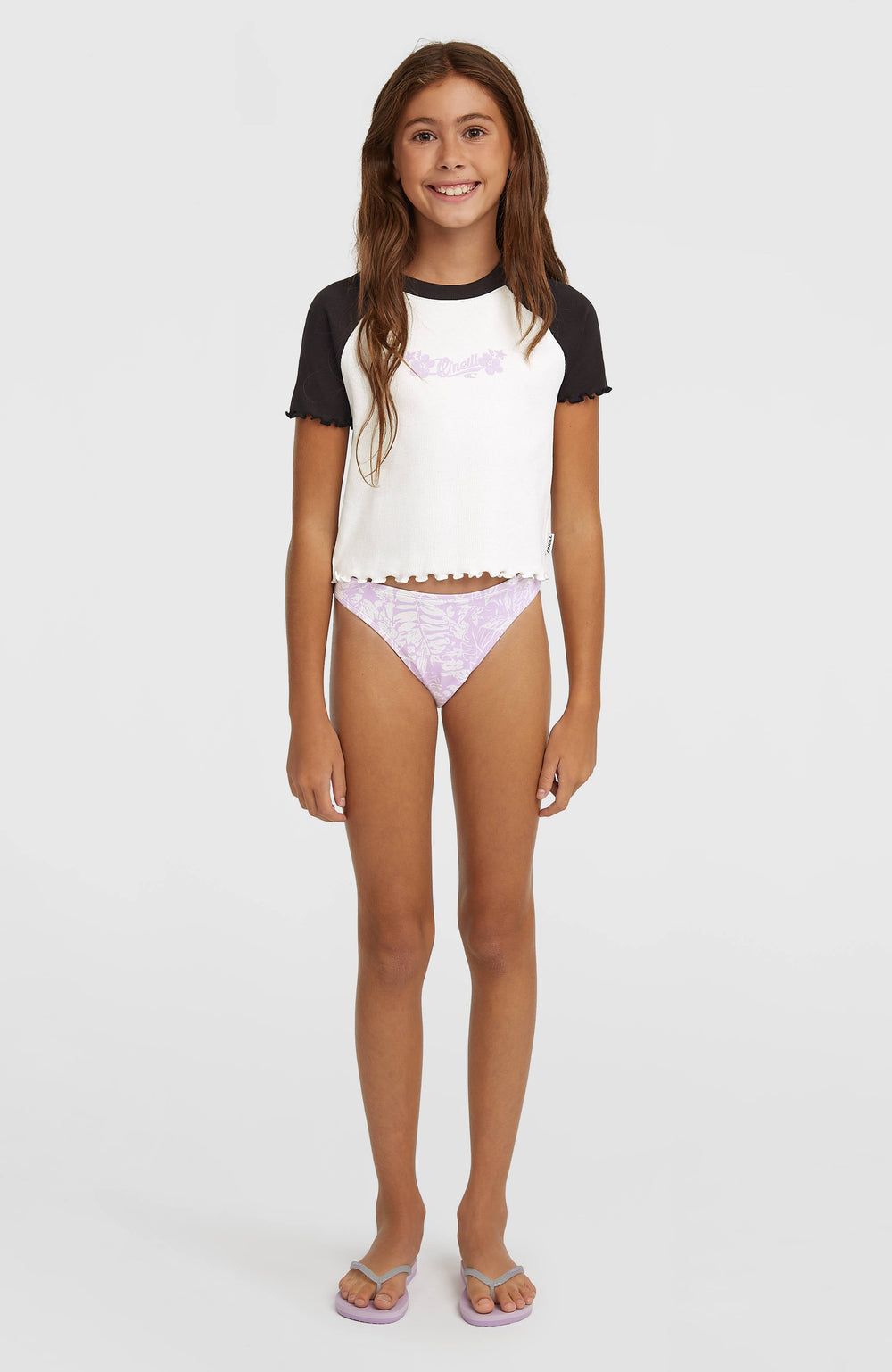 O'Neill Colour-Block Rib T-Shirt Snow White Colour Block