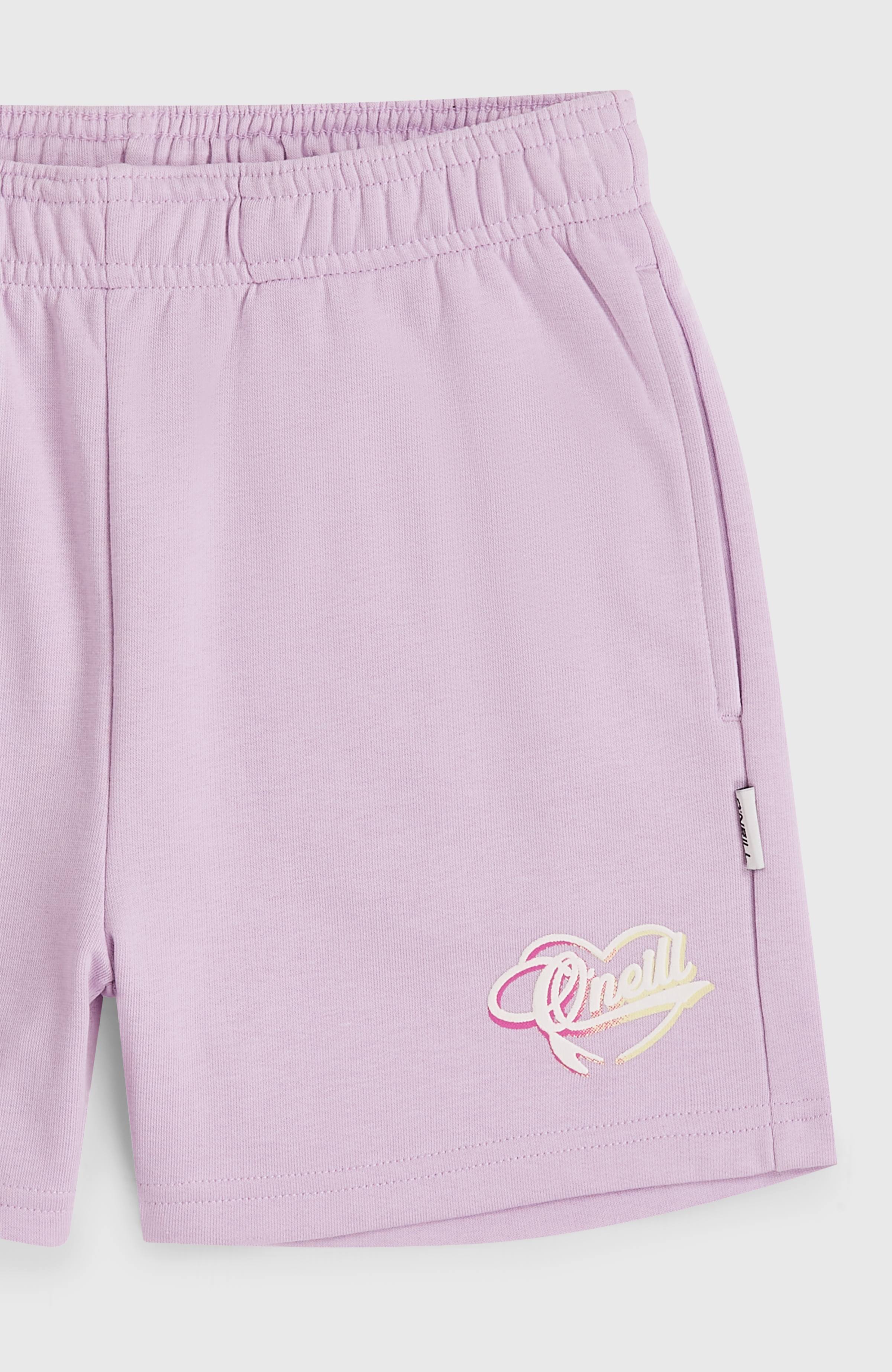 Essentials Script Sweatshorts Pale Lavender