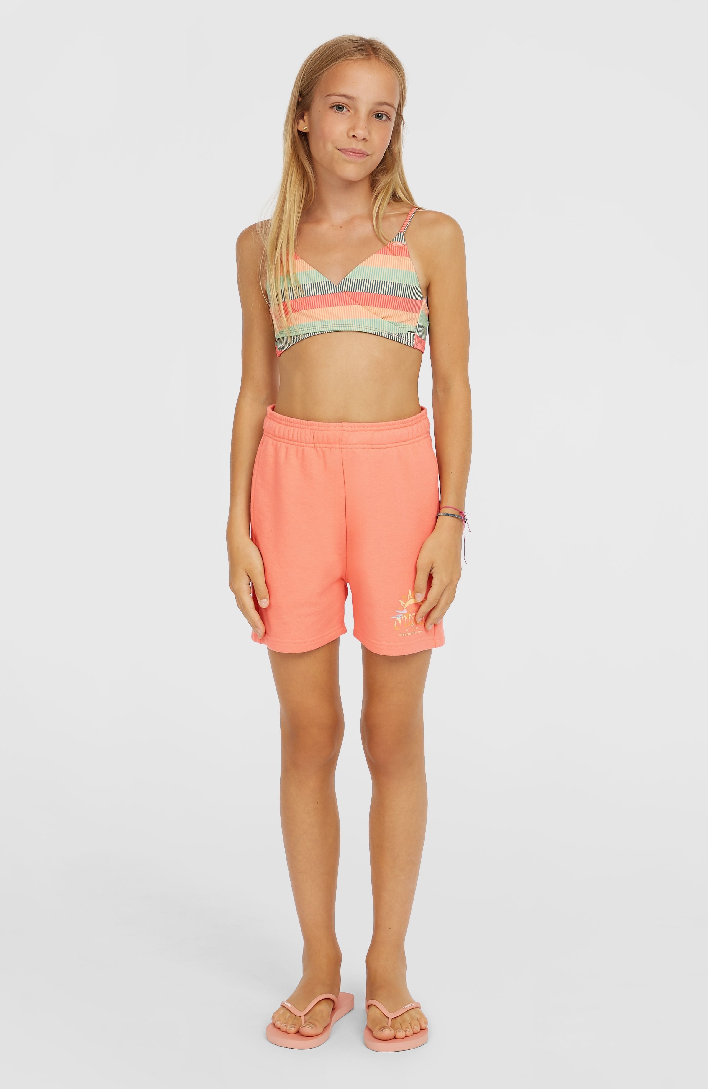 Heart Sweatshorts Coral Pink