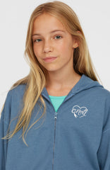 Script Falf-Zip Hoodie Copen Blue