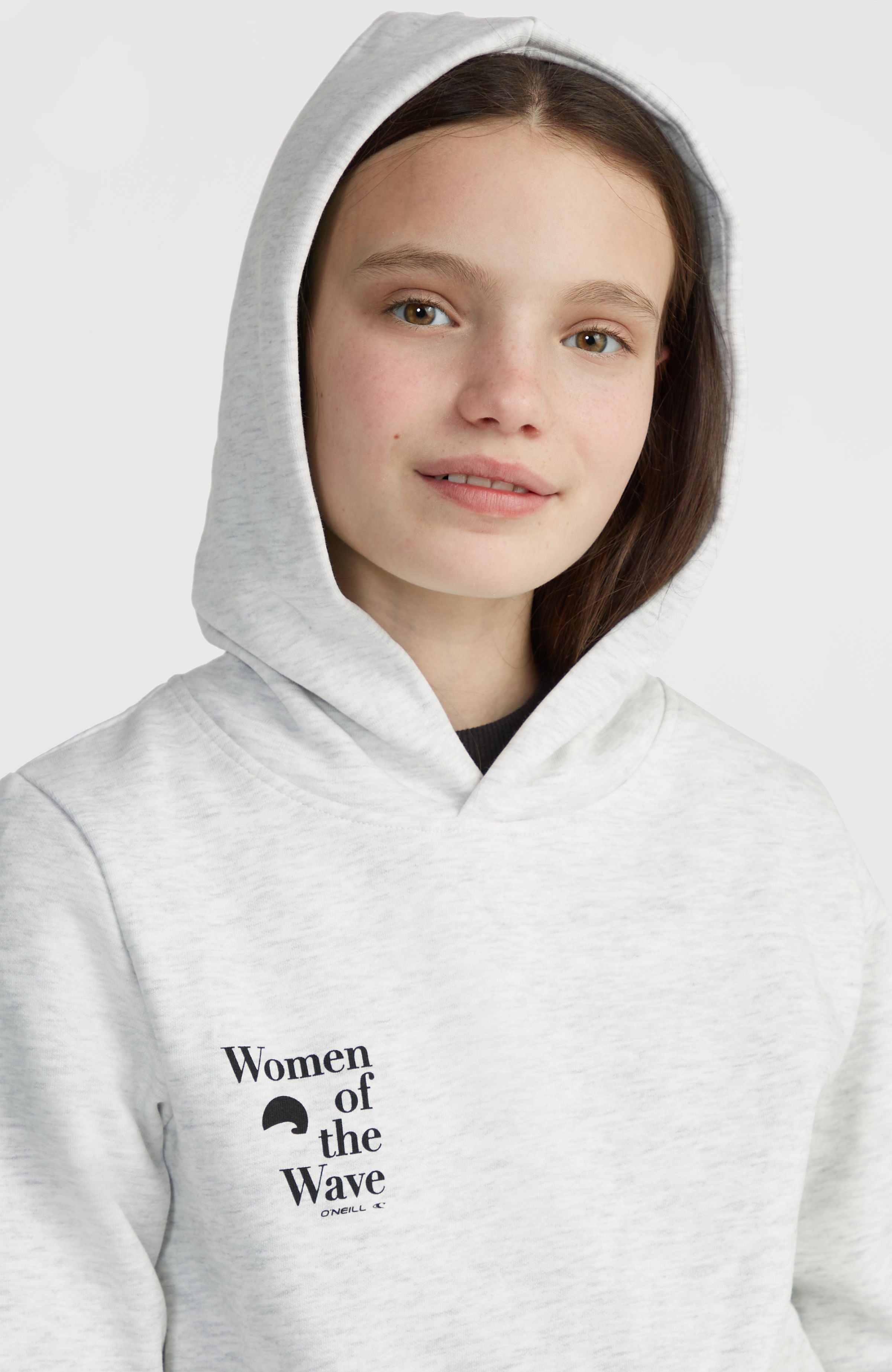 Women of the Wave Hoodie White Melange