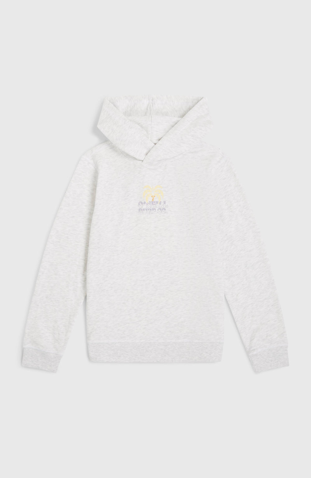 Back Print Hoodie White Melange