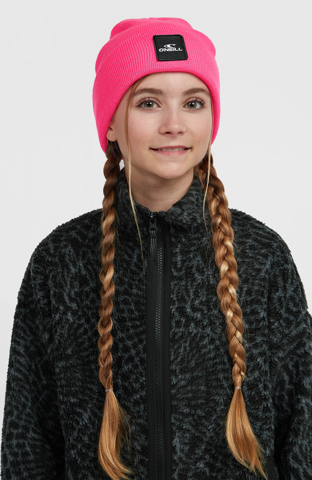 High-Pile Full-Zip Fleece Black Animalica