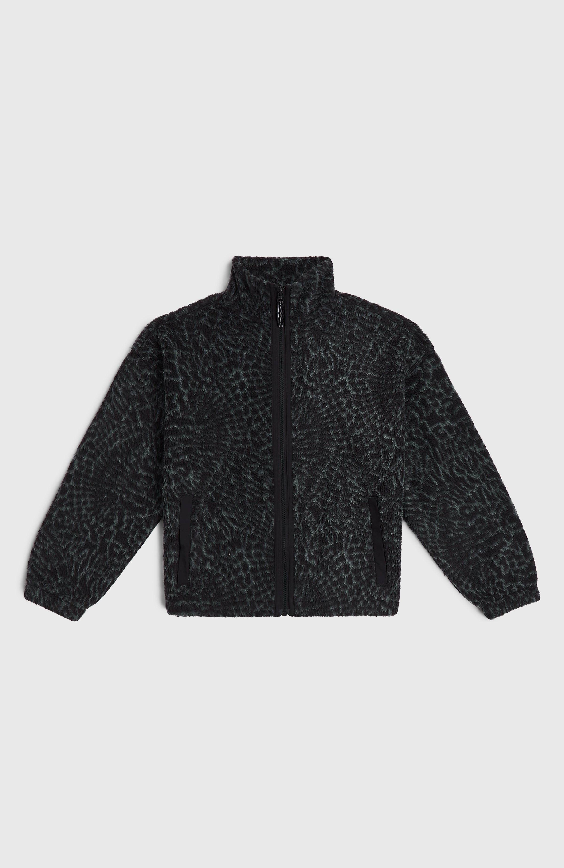 High-Pile Full-Zip Fleece Black Animalica