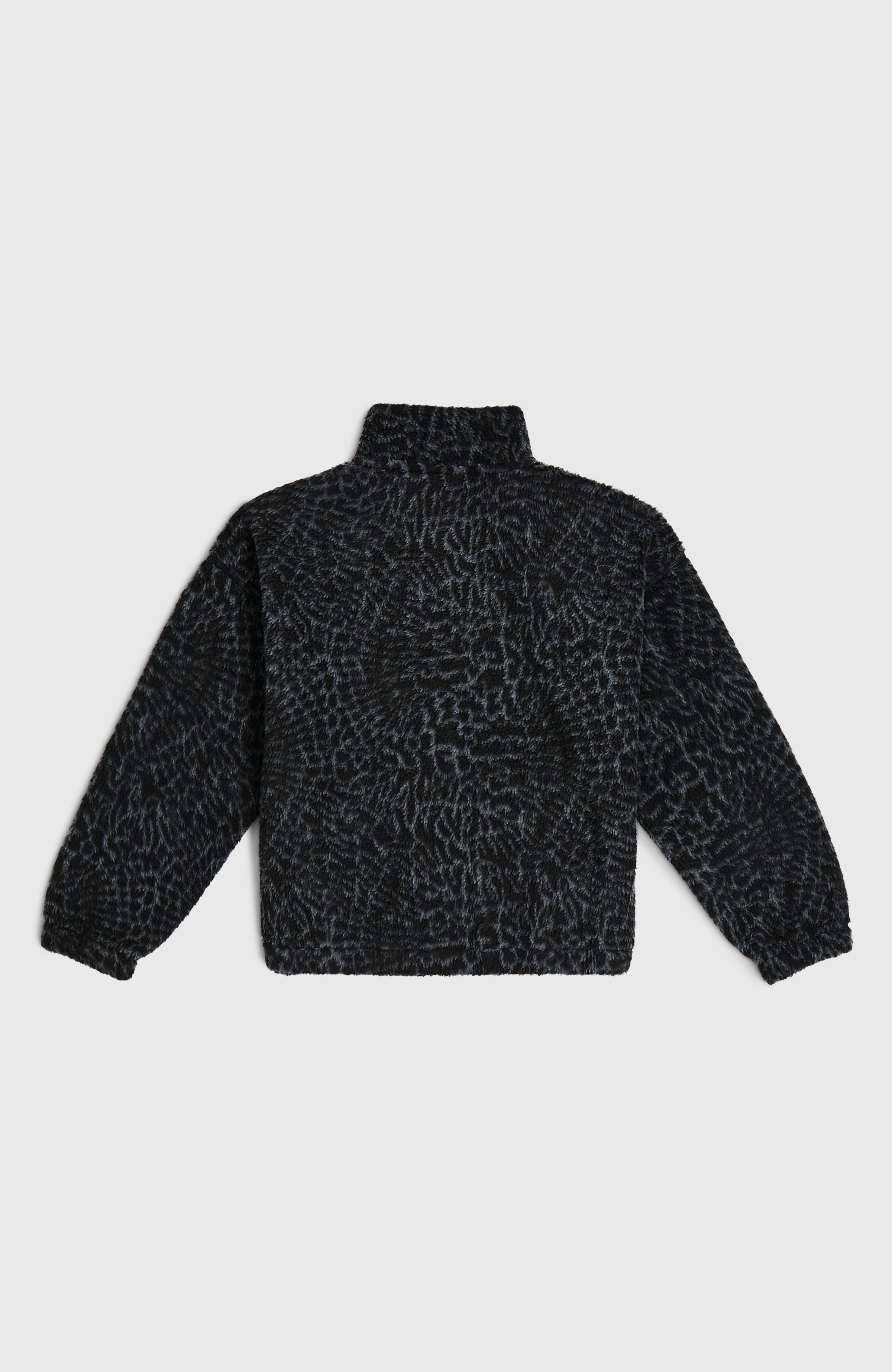 High-Pile Full-Zip Fleece Black Animalica