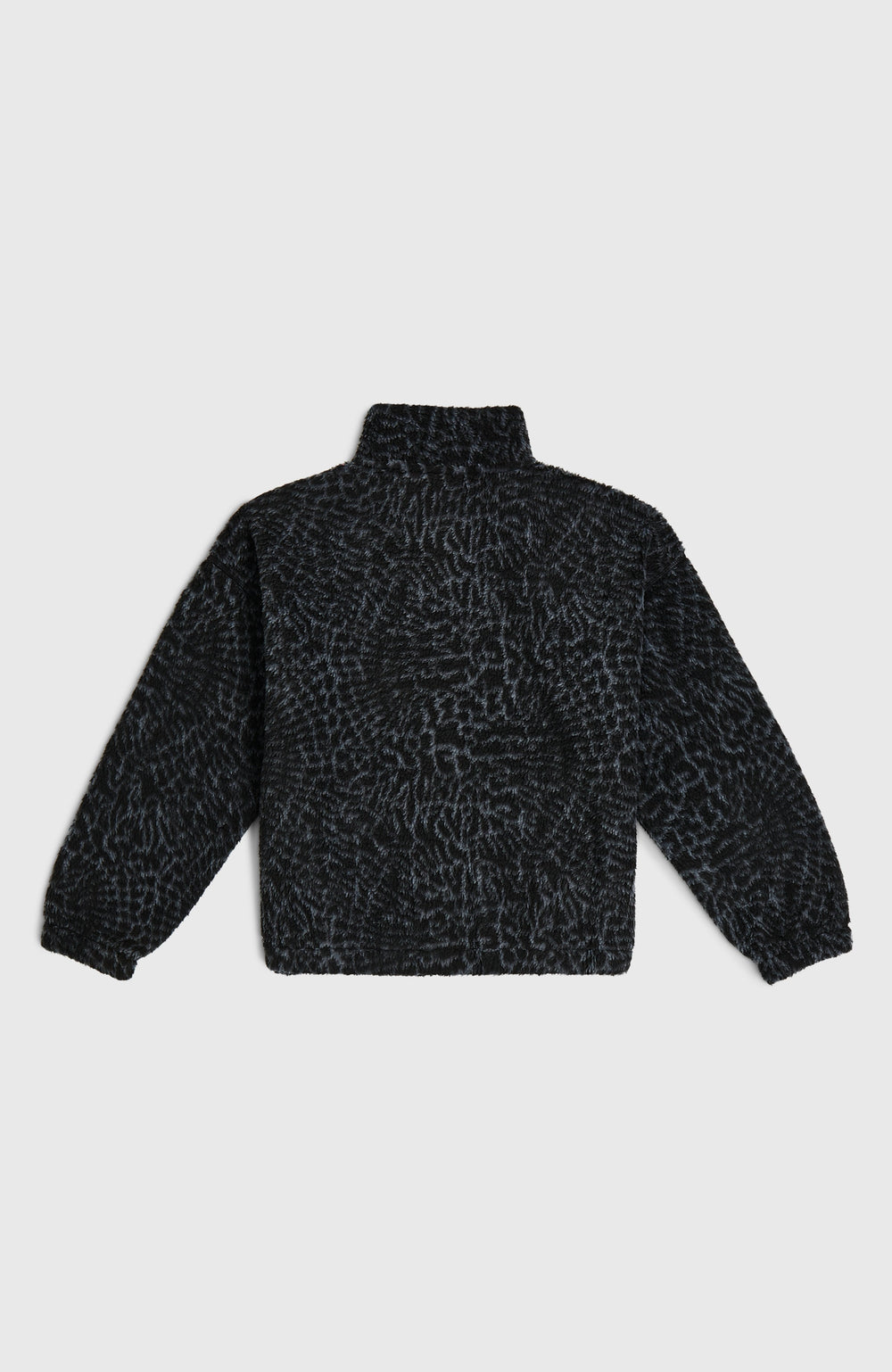 High-Pile Full-Zip Fleece Black Animalica