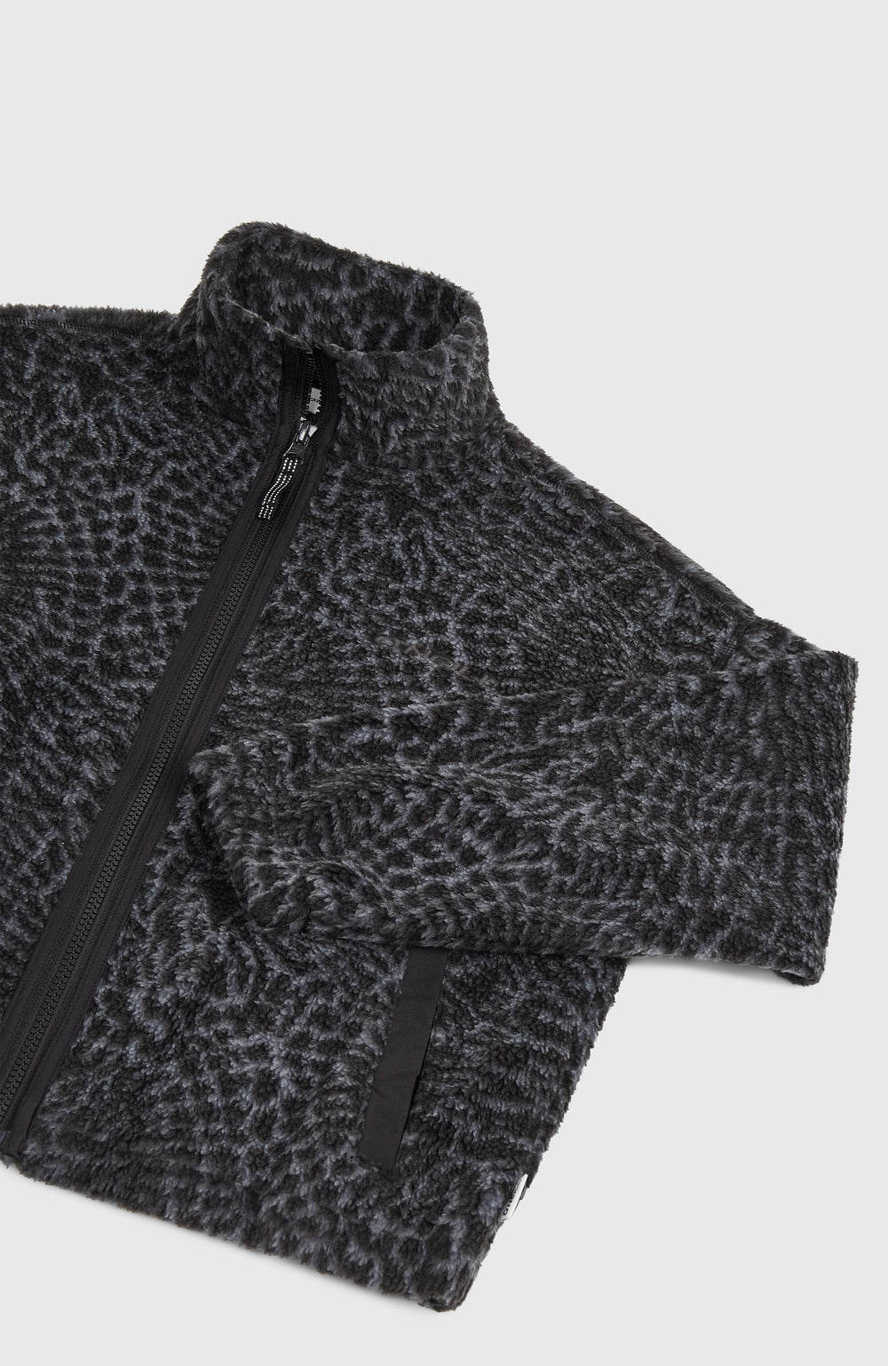 High-Pile Full-Zip Fleece Black Animalica