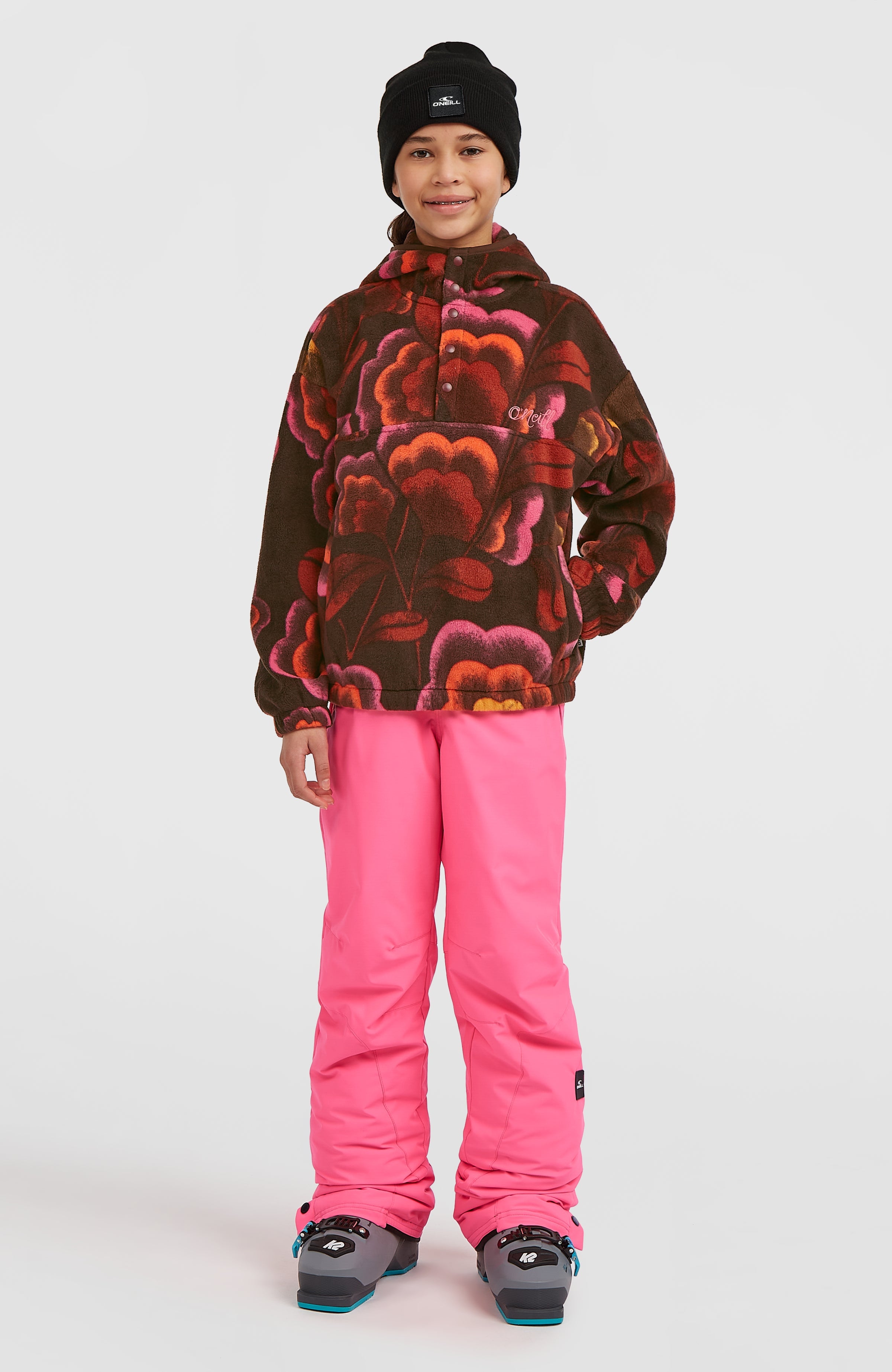 Superfleece Half-Zip Hoodie Brown Originals Flower