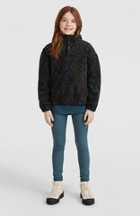 Superfleece Half-Zip Hoodie Black Retro Ikat