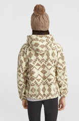 Superfleece Half-Zip Hoodie Grey Retro Ikat