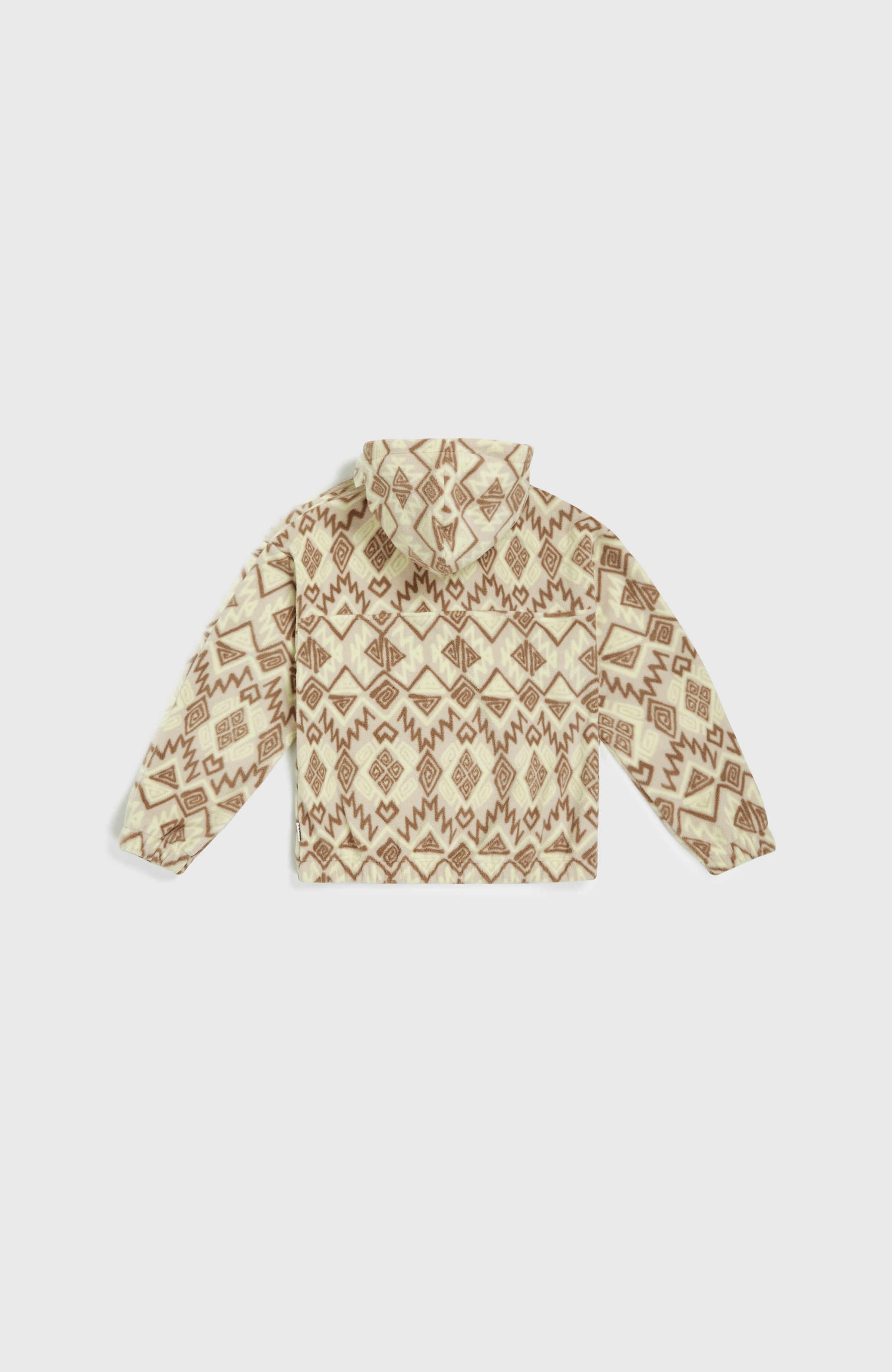 Superfleece Half-Zip Hoodie Grey Retro Ikat