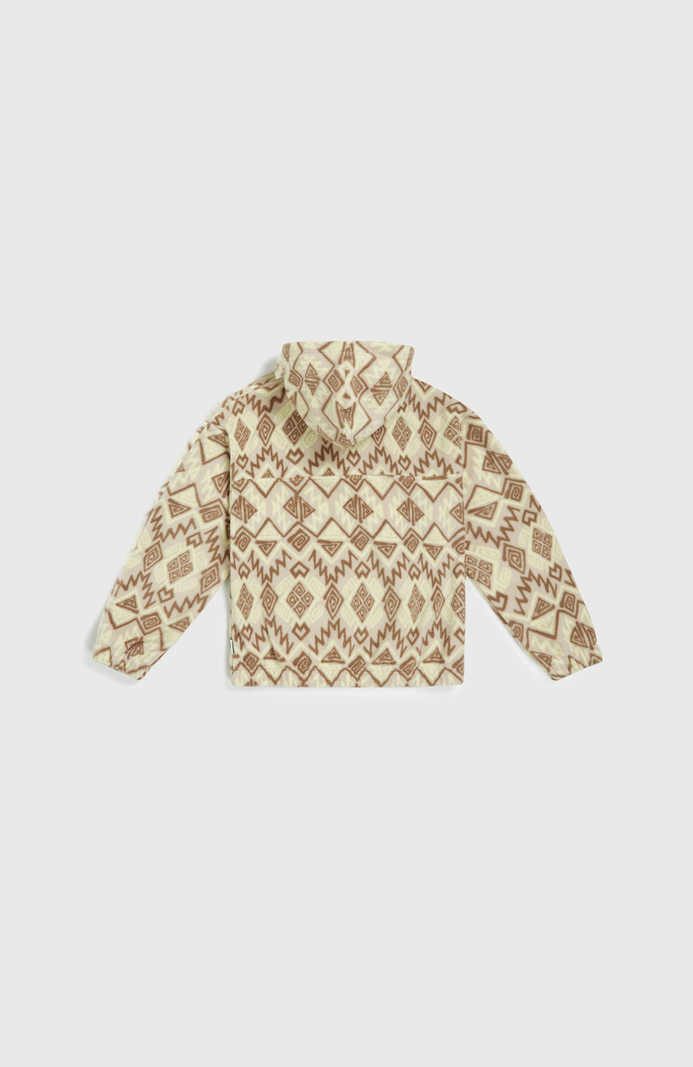 Superfleece Half-Zip Hoodie Grey Retro Ikat