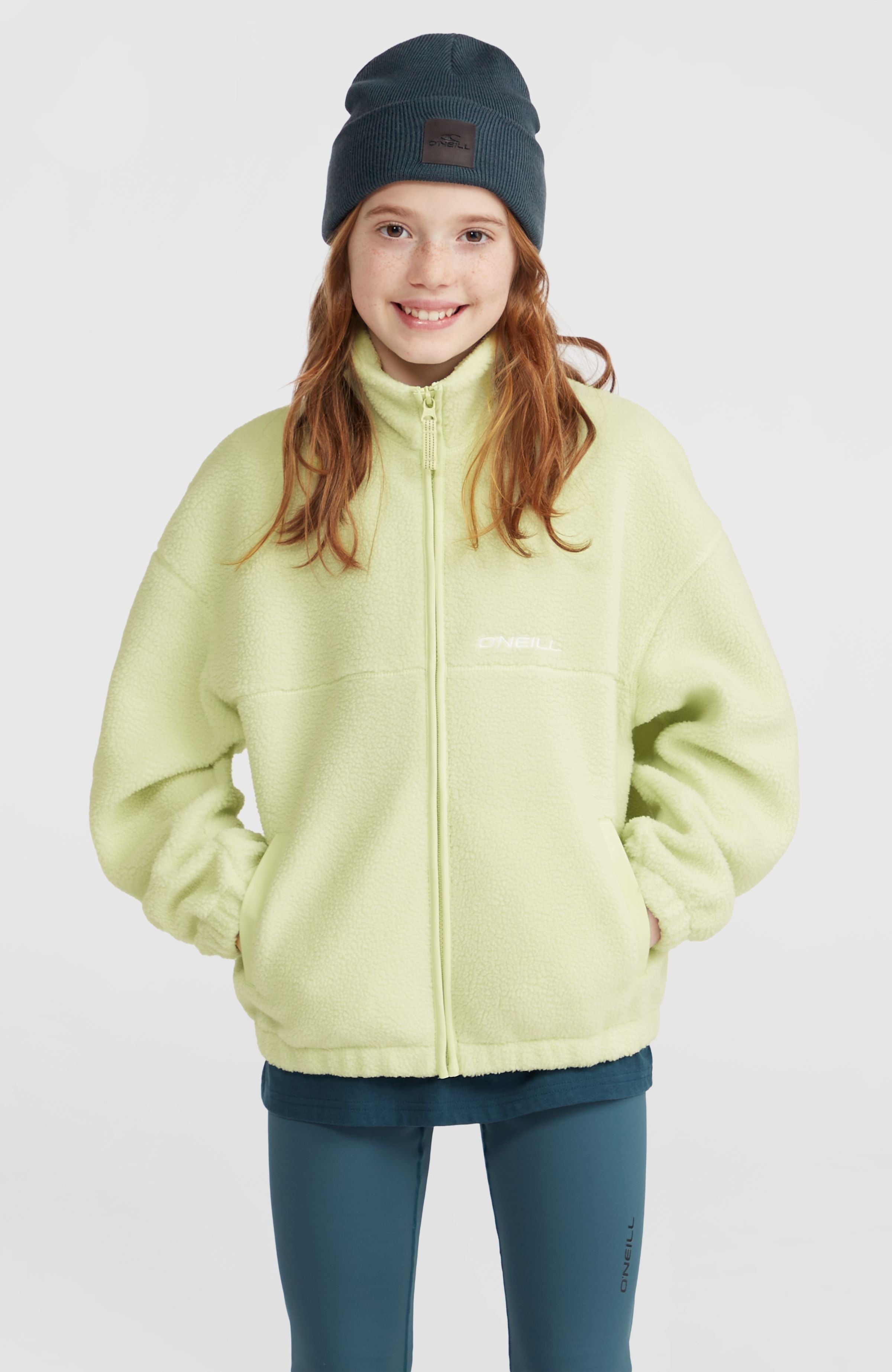 High-Pile Full-Zip Fleece Lime Wash