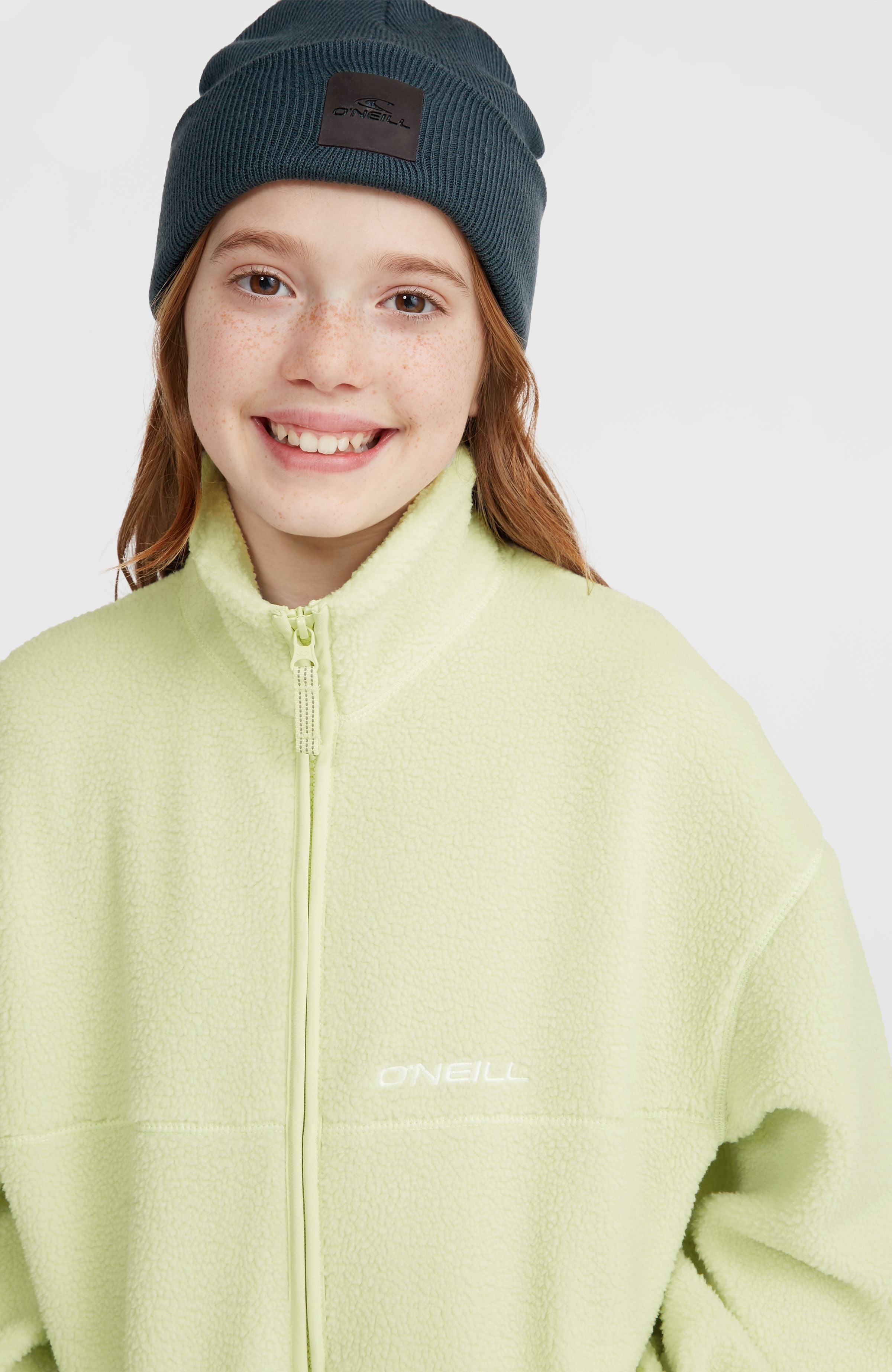 High-Pile Full-Zip Fleece Lime Wash