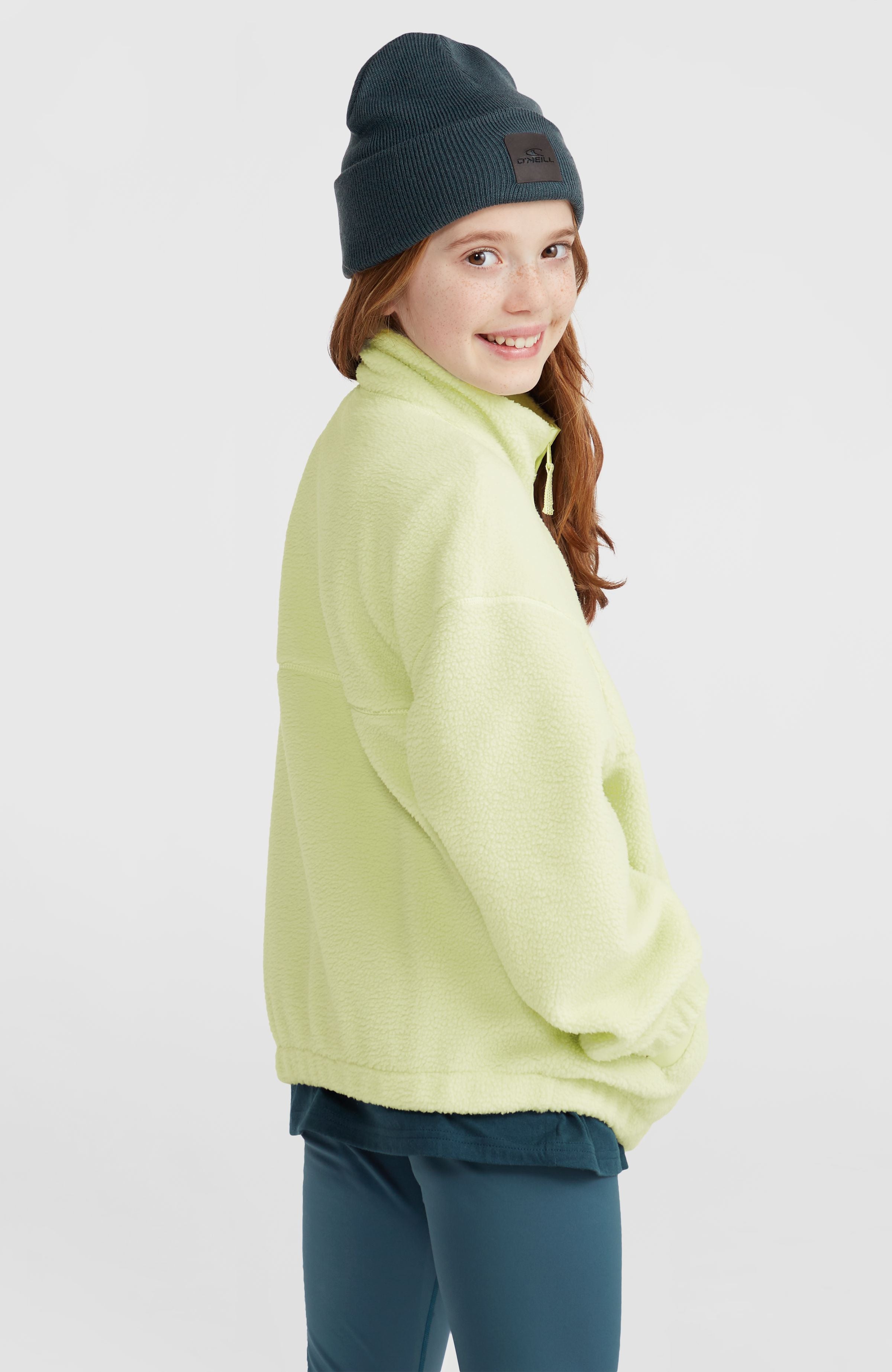 High-Pile Full-Zip Fleece Lime Wash