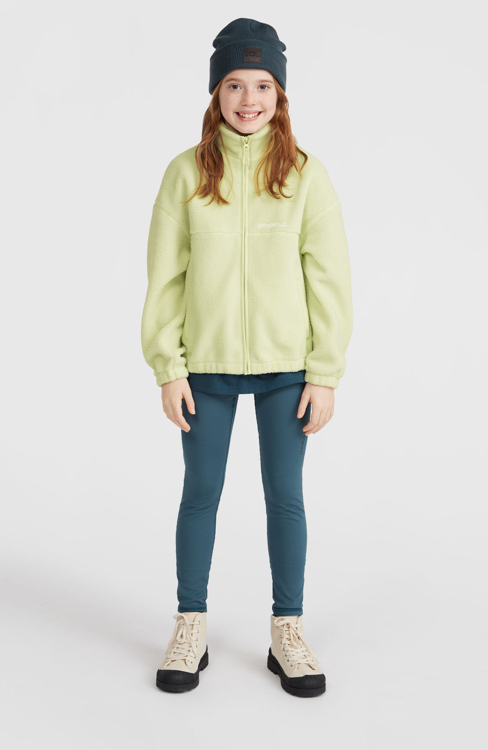High-Pile Full-Zip Fleece Lime Wash