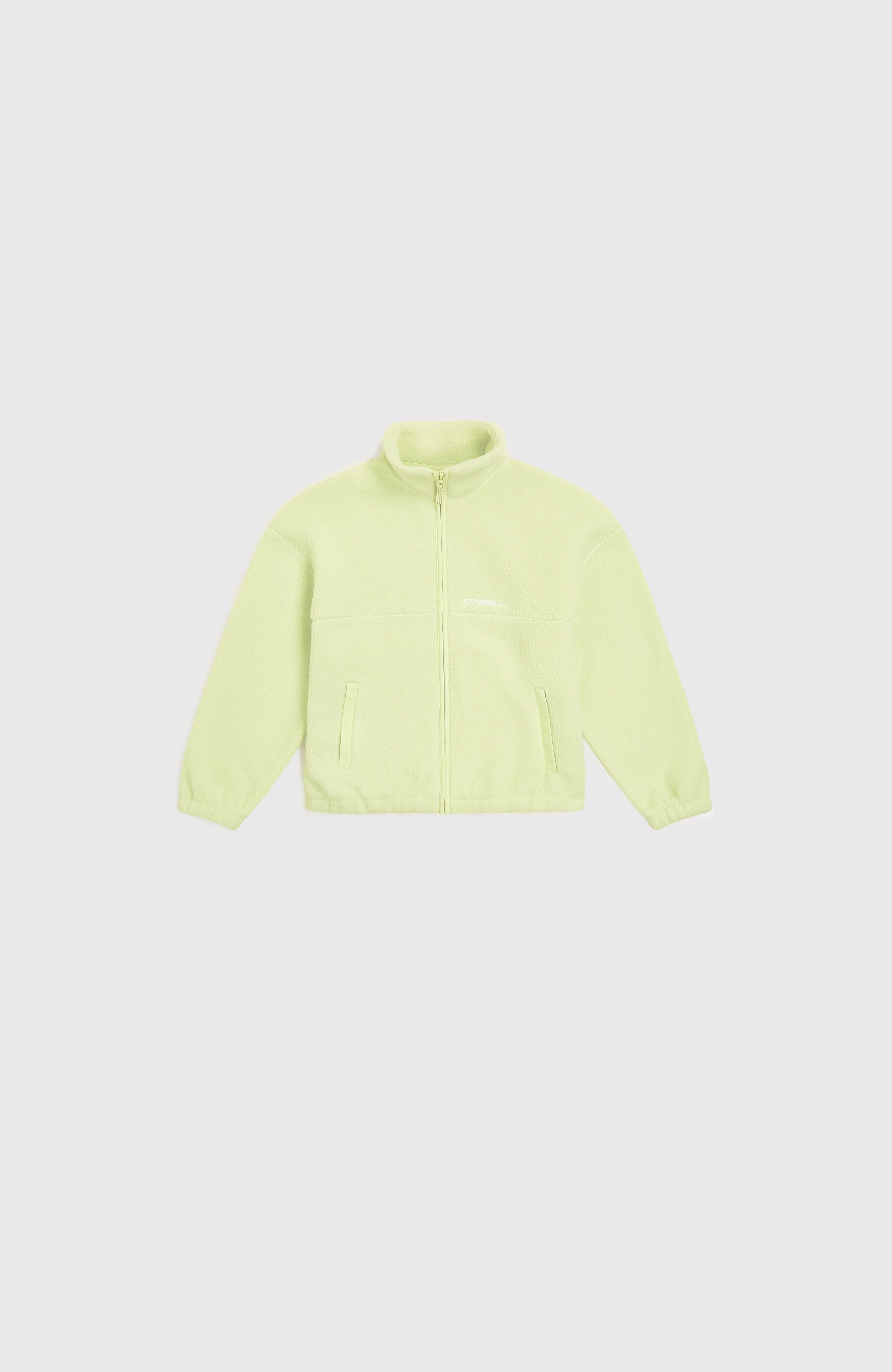 High-Pile Full-Zip Fleece Lime Wash